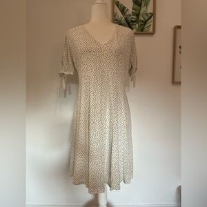 Siren Lily White And Black Small Polka Dots Dress Size L Lightly Used